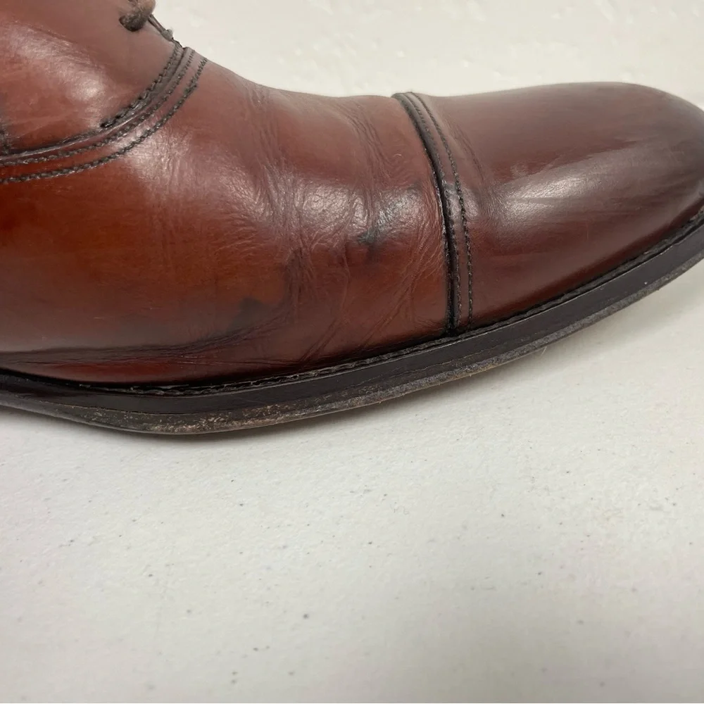To Boot New York Made in Italy Burnished Cap Toe Oxford in Brown Size 9 1/2 $450